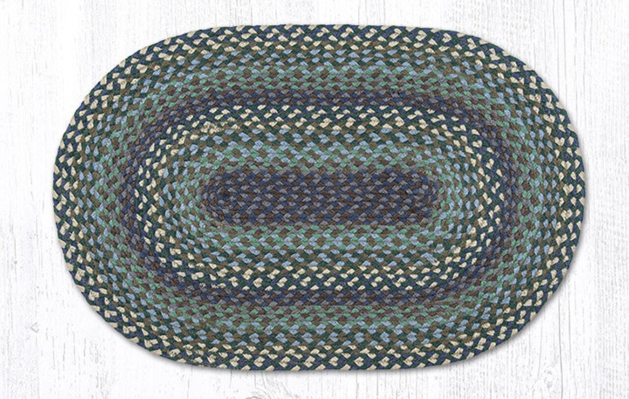 Earth Rugs C-503 Blueberries & Cream Oval Braided Rug 20" x 30"